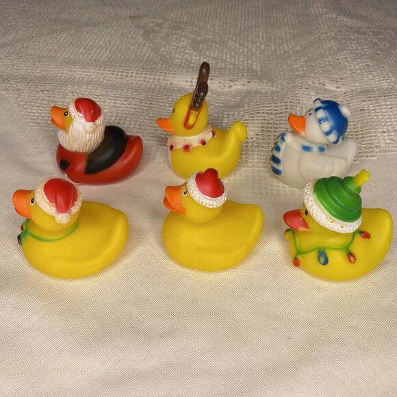 Rubber Duck Jeep Dash Pool Bath Cruise Ducky Ducking Lot of 6 Christmas Santa - Picture 3 of 6